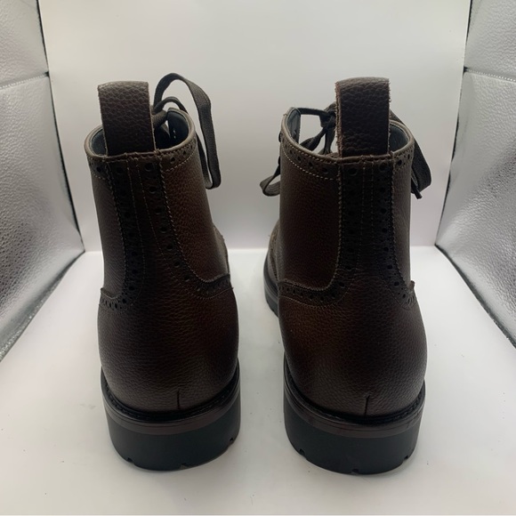 Nordstrom Rack Huxton Wingtip Brown Grain Leather Lace Up Boots US11.5M brown - Picture 4 of 8